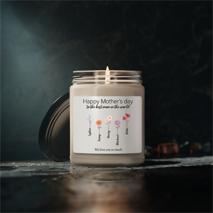 Happy Mother's Day To The Best Mom - Personalized 100% Organic, Eco-friendly, Vegan Scented Candle