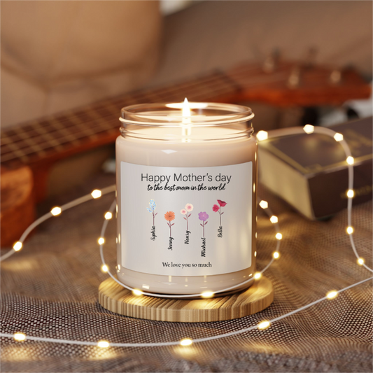 Happy Mother's Day To The Best Mom - Personalized 100% Organic, Eco-friendly, Vegan Scented Candle