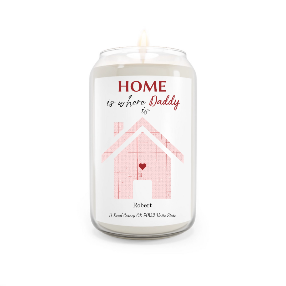 Home Is Where - Personalized Maps 100% Organic , Eco-friendly, Vegan Scented Candle (13.75oz) -Scented Candle