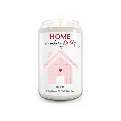 Home Is Where - Personalized Maps 100% Organic , Eco-friendly, Vegan Scented Candle (13.75oz) -Scented Candle