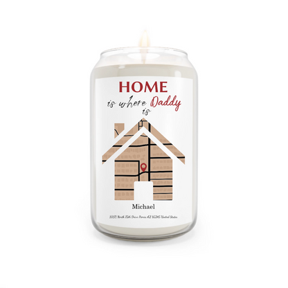 Home Is Where - Personalized Maps 100% Organic , Eco-friendly, Vegan Scented Candle (13.75oz) -Scented Candle