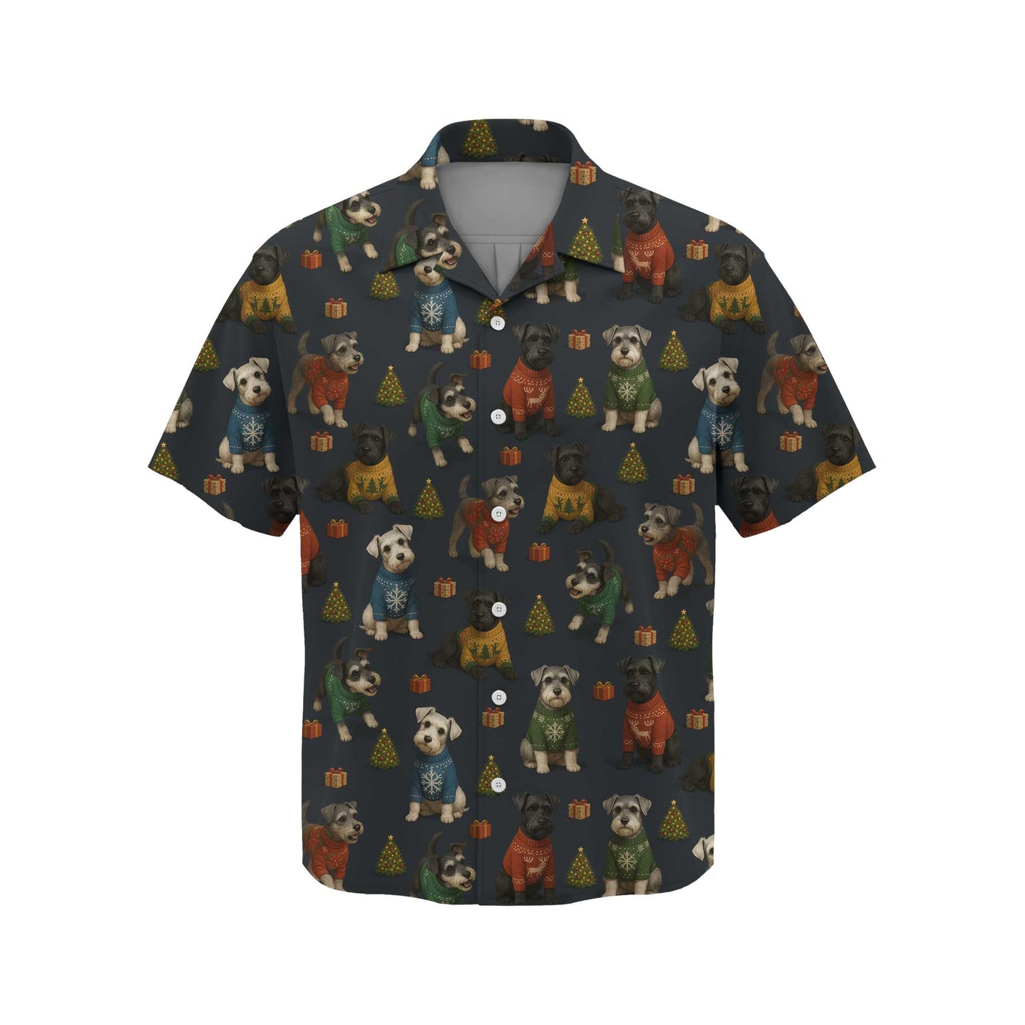 Funny Schnauzer Shirt Pattern Shirt, Cute Schnauzer Christmas Shirt, Schnauzer Xmas Hoodie For Pet Lover