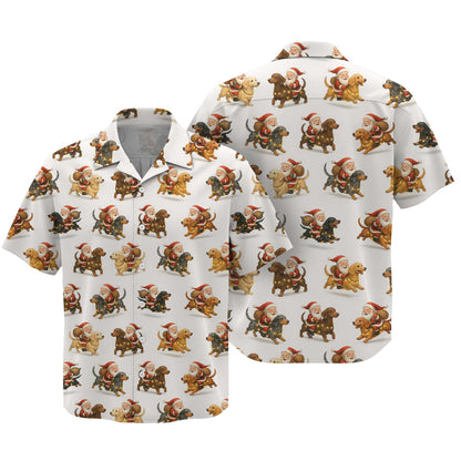 Santa Riding Cute  Dachshund Holiday Tee, Dachshund T Shirt, Wiener Dog T Shirt