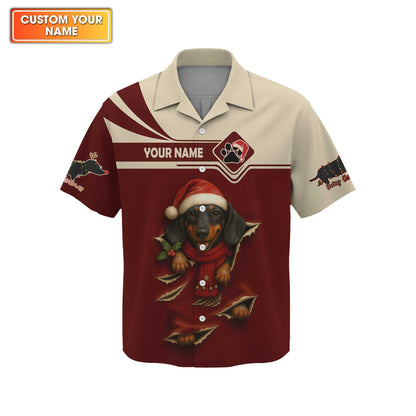 Festive Dachshund Breakthrough Hoodie, Personalized Dachshund Shirt, Wiener Dog T Shirt