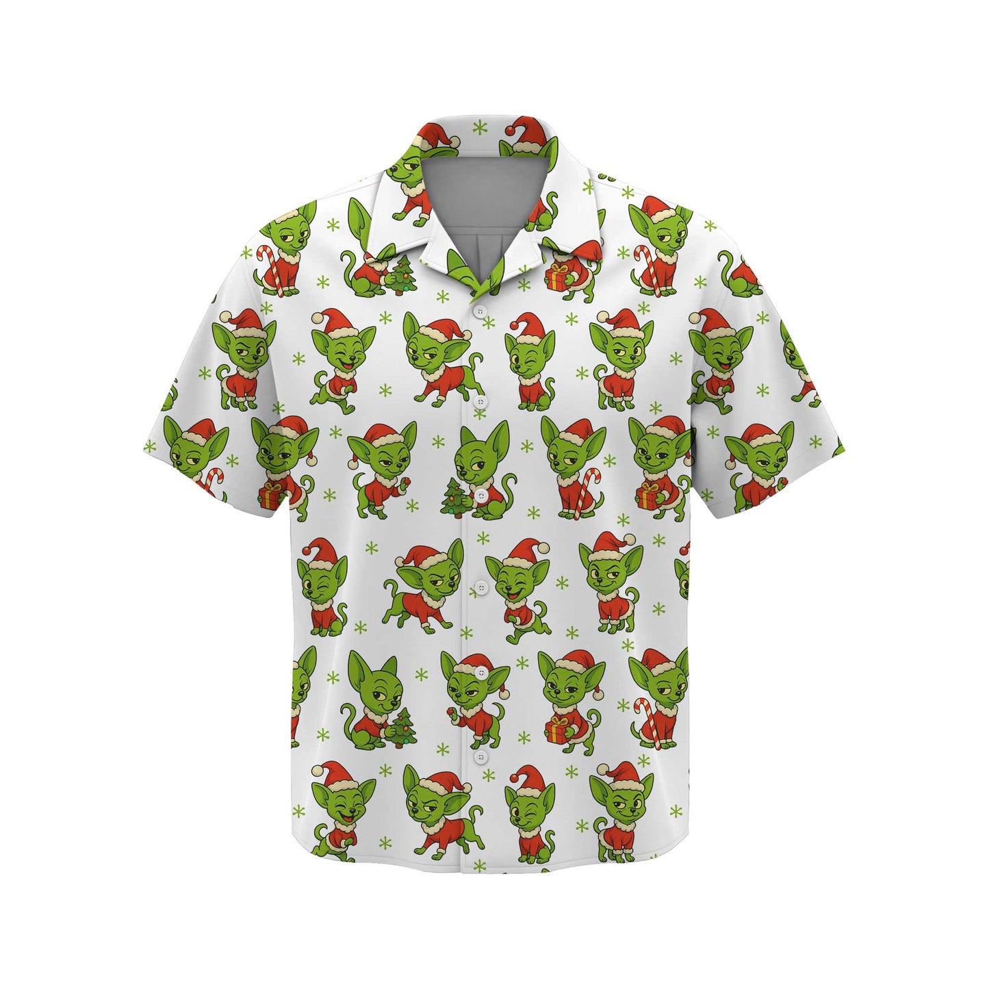 Funny Green Chihuahua Christmas Hoodie, Xmas Dog Pattern Shirt, Chihuahua Shirt For Dog Lovers