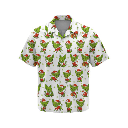 Funny Green Chihuahua Christmas Hoodie, Xmas Dog Pattern Shirt, Chihuahua Shirt For Dog Lovers
