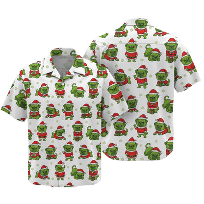 Grinch Pug Christmas White Hoodie, Funny Pug Shirt,  Pugrinch Pattern Shirts