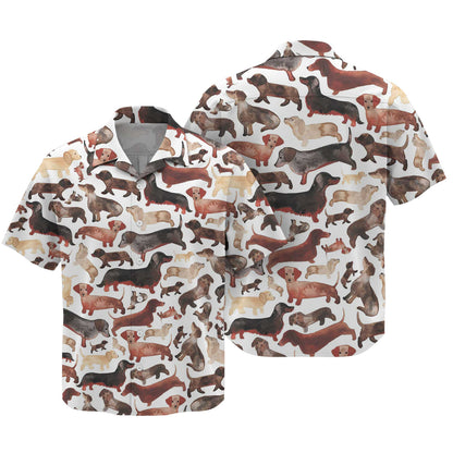 Fun Watercolor Dachshund Art Tee, Dachshund T Shirt, Wiener Dog T Shirt