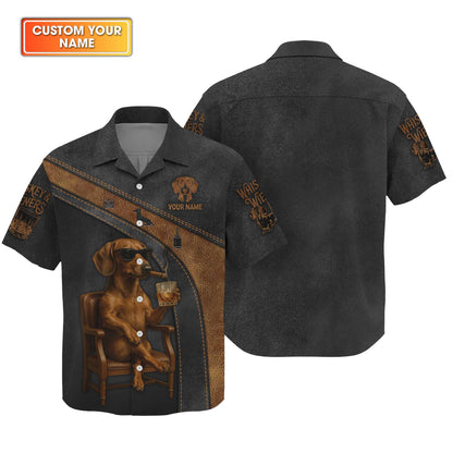 Custom Name Whiskey Dachshund Design, Dachshund T Shirt, Wiener Dog Shirts