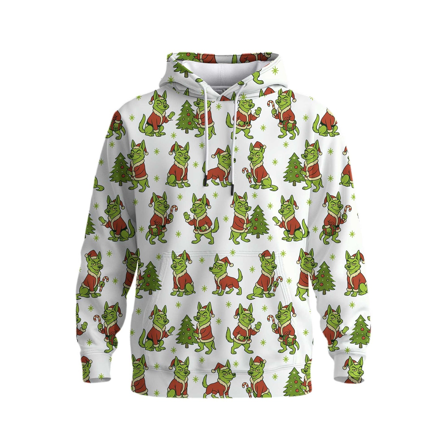 Funny German Shepherd Christmas Hoodie, German Shepherd Xmas Shirt, Dog Pattern Shirt For Pet Lover