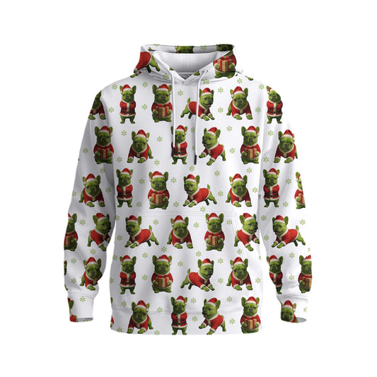 French Bulldog Shirt Pattern Shirt, Crazy French Bulldog Shirt, Funny French Bulldog Xmas Hoodie For Dog Lover