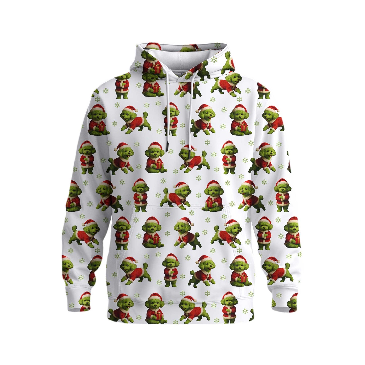 Funny Poodle Pattern Hoodie For Christmas Season, Xmas Poodle Shirt, Poodle Sweater For Dog Lover