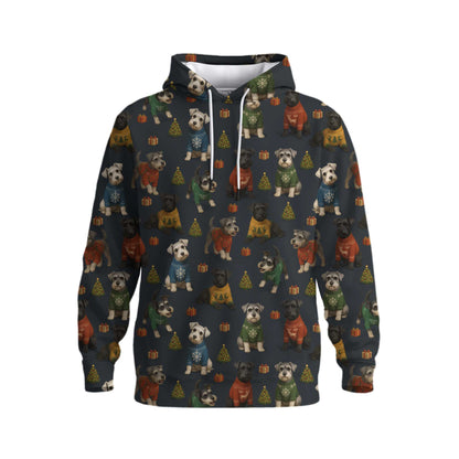 Funny Schnauzer Shirt Pattern Shirt, Cute Schnauzer Christmas Shirt, Schnauzer Xmas Hoodie For Pet Lover