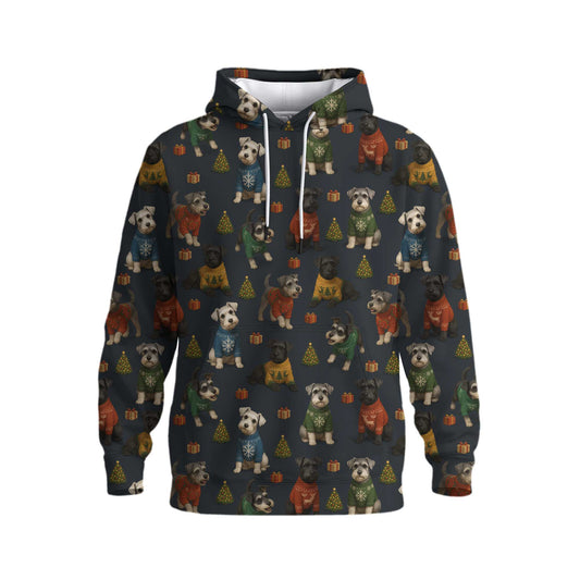 Funny Schnauzer Shirt Pattern Shirt, Cute Schnauzer Christmas Shirt, Schnauzer Xmas Hoodie For Pet Lover