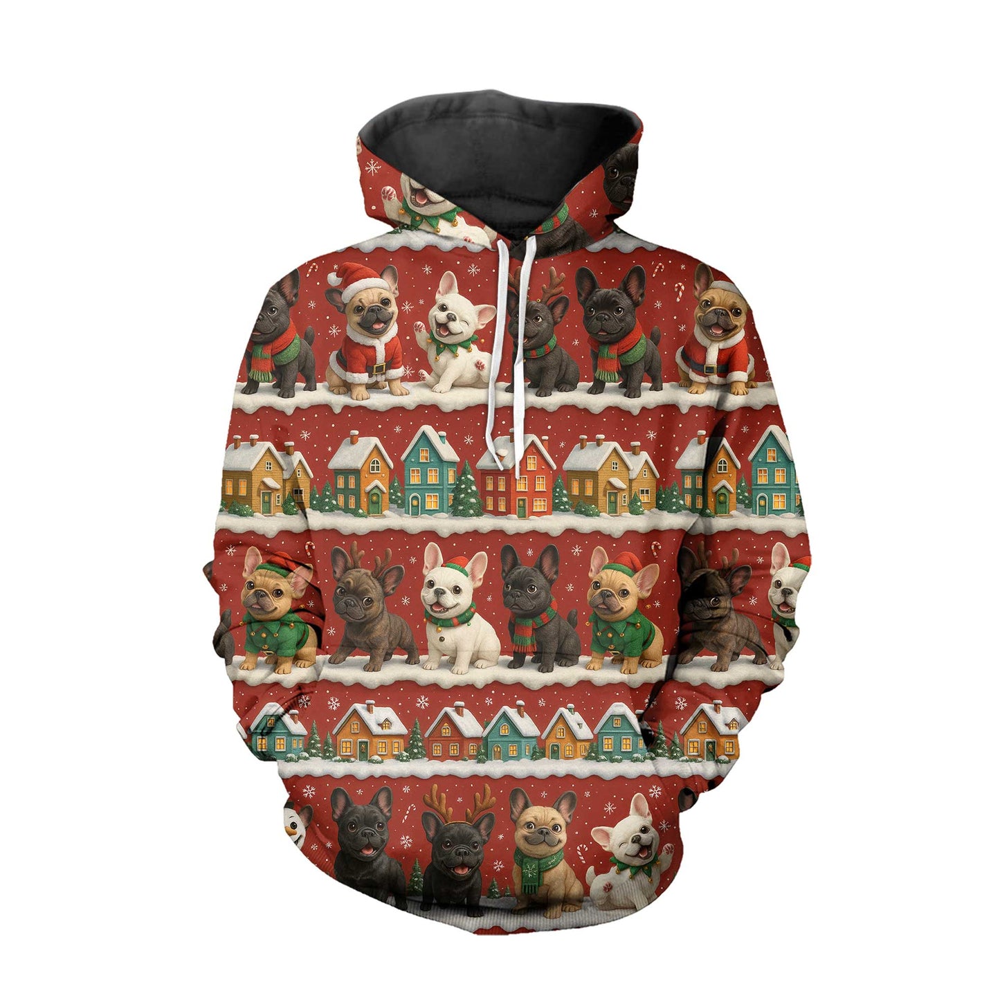 Funny Pug Pattern Shirt, Christmas Cute Pug Shirts, Xmas Hoodie For Pug Lover