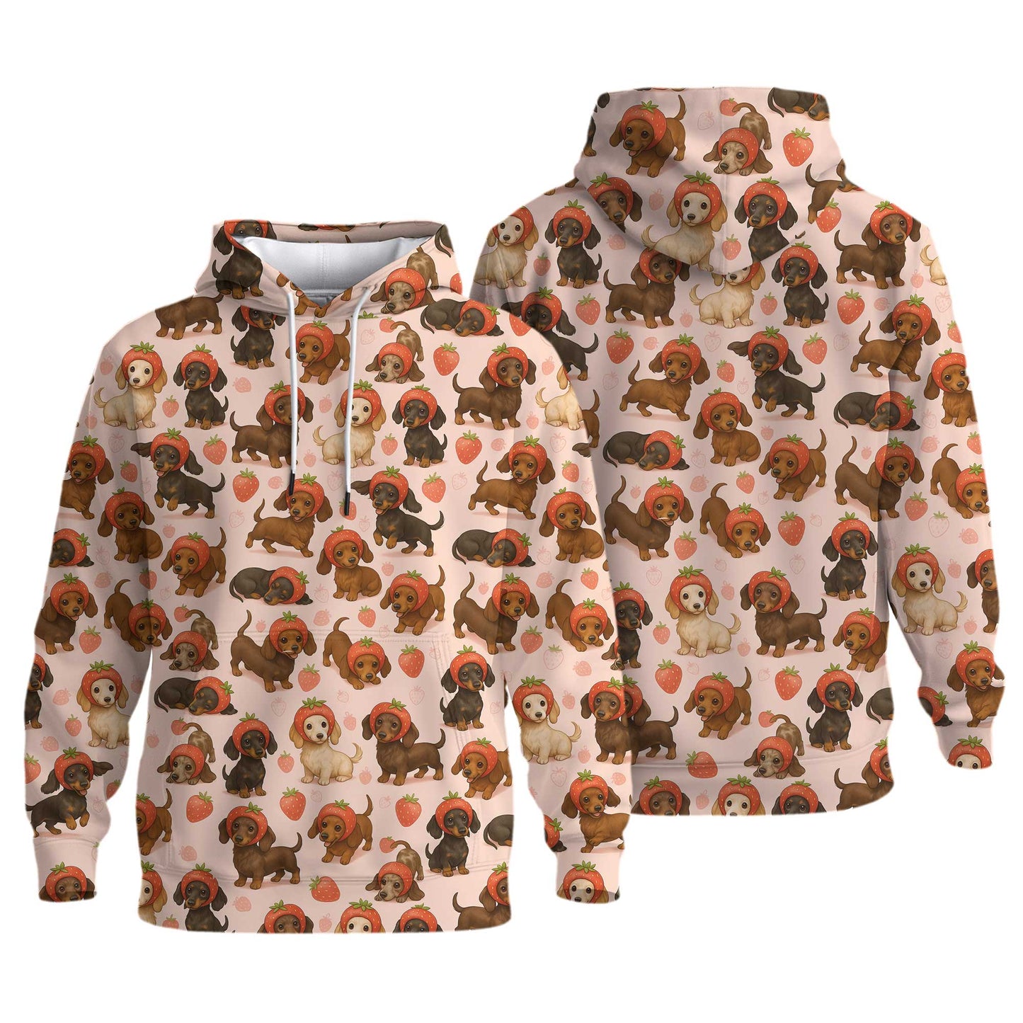 Funny Kawaii Strawberry Art With Cute Dachshund Shirt, Dachshund T Shirt, Wiener Dog T Shirt