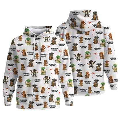 Galaxy Wars Funny Star Parody Dachshund Pattern Polo, Wiener Dog T Shirt, Dachshund T Shirt
