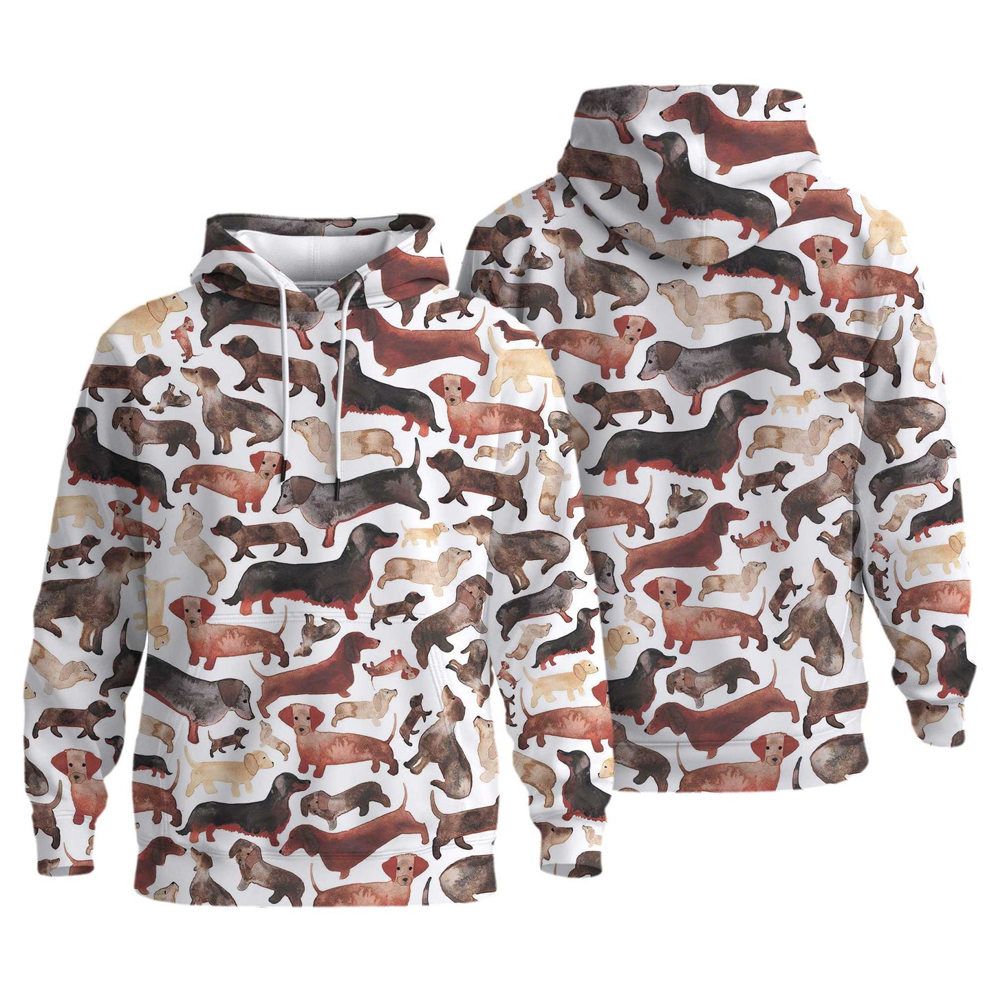 Fun Watercolor Dachshund Art Tee, Dachshund T Shirt, Wiener Dog T Shirt