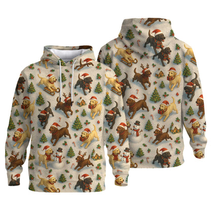 Cute Santa Holiday Lab Puppy Labrador Polo, Christmas Labrador T Shirt, Labrador Dog Shirt