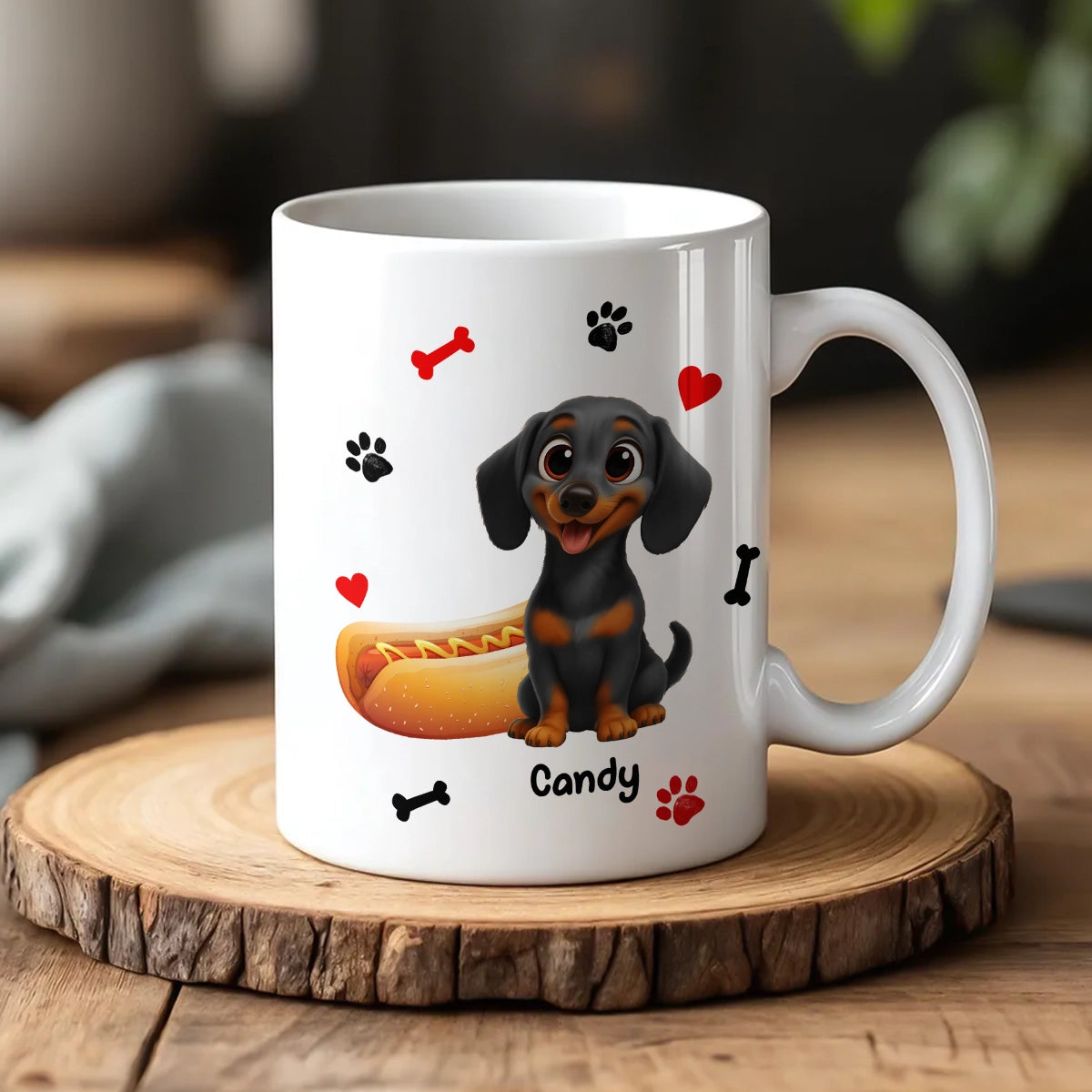 Hot Dog Extra Love Dachshund - Personalized Mug for Pet Lovers-WM-KL42-TT14-web1