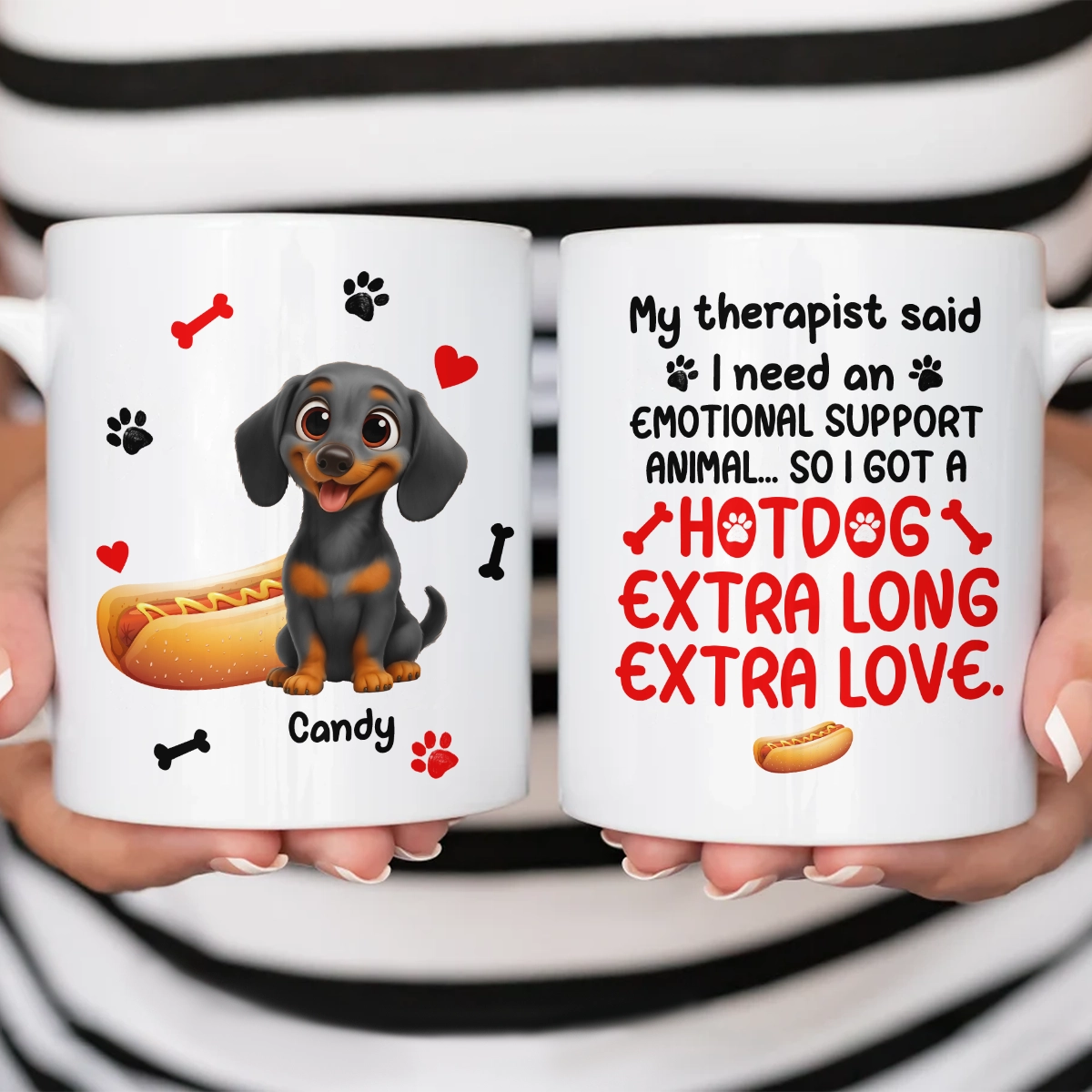 Hot Dog Extra Love Dachshund - Personalized Mug for Pet Lovers-WM-KL42-TT14-web2