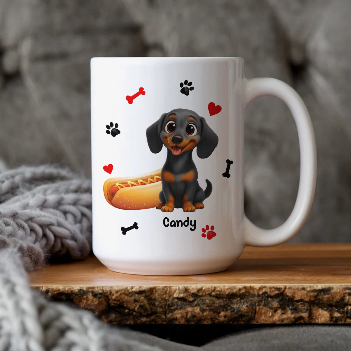 Hot Dog Extra Love Dachshund - Personalized Mug for Pet Lovers-WM-KL42-TT14-web4
