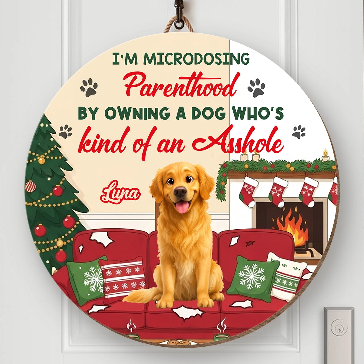 I’m Microdosing Parenthood by Owning a Dog - Personalized Wood Sign HW-HH25-HN15080807-web2