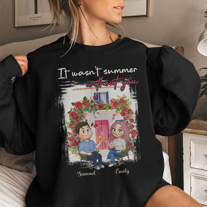 It Wasn’t Summer Without You - Personalized Sweatshirt - Funny Couple SW-HN18091816-mk3