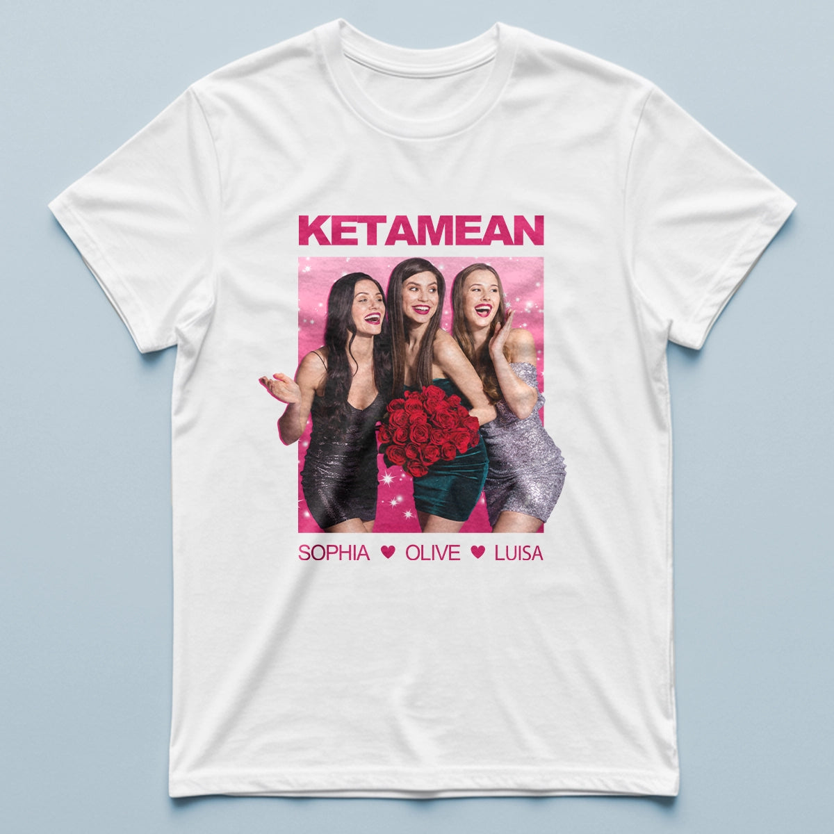 KETAMEAN Funny Retro Party - Personalized Photo T-shirt-web1