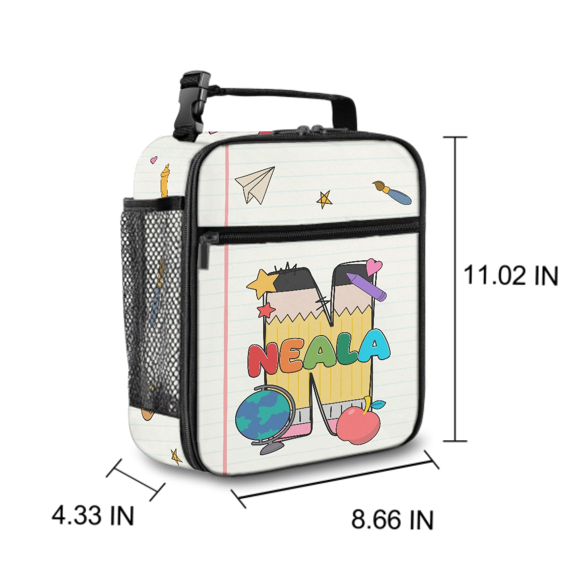 Back To School Custom Name Gift For Kids - Personalized Lunch Bag