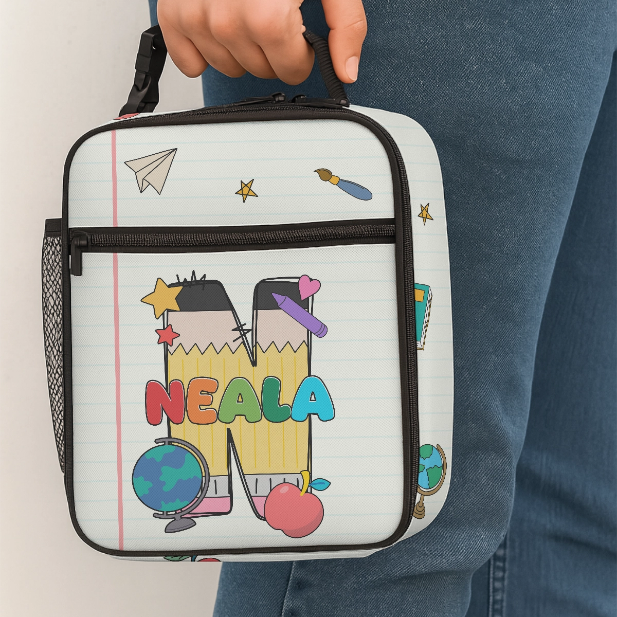 Back To School Custom Name Gift For Kids - Personalized Lunch Bag