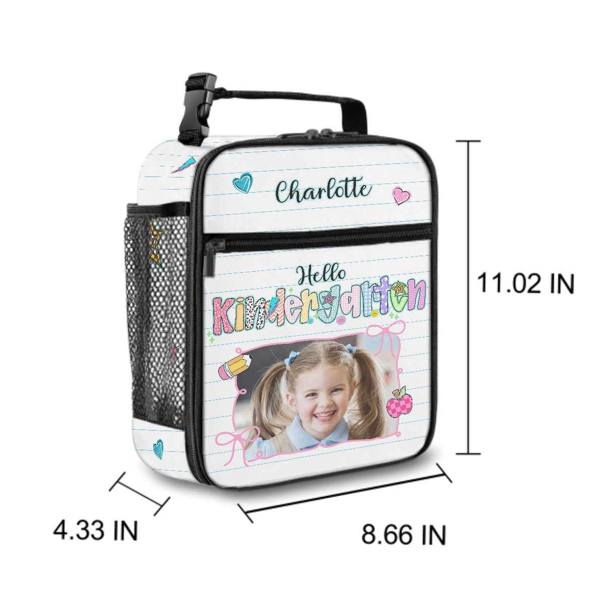 Hello Kindergarten/Pre-K - Custom Back To School Gift - Personalized Lunch Bag