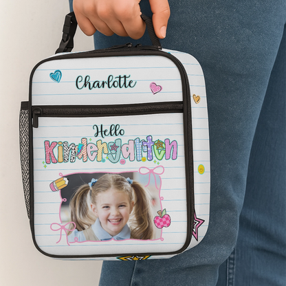 Hello Kindergarten/Pre-K - Custom Back To School Gift - Personalized Lunch Bag