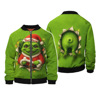 Custom Name Merry Woofmas Shirt, Funny Pug Xmas Hoodie, Personalized Pug Christmas Shirt For Dog Lover