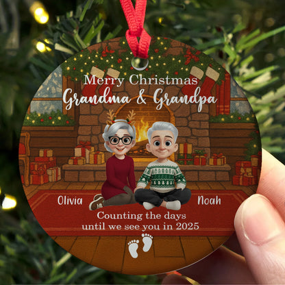 Merry Christmas Personalized Ceramic Ornament - Family Holiday Keepsake Gift-OR-NM35-TT07-web3