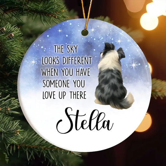 Brightest Star In The Sky - Dog Loss Memorial Gift - Personalized Ceramic Ornament