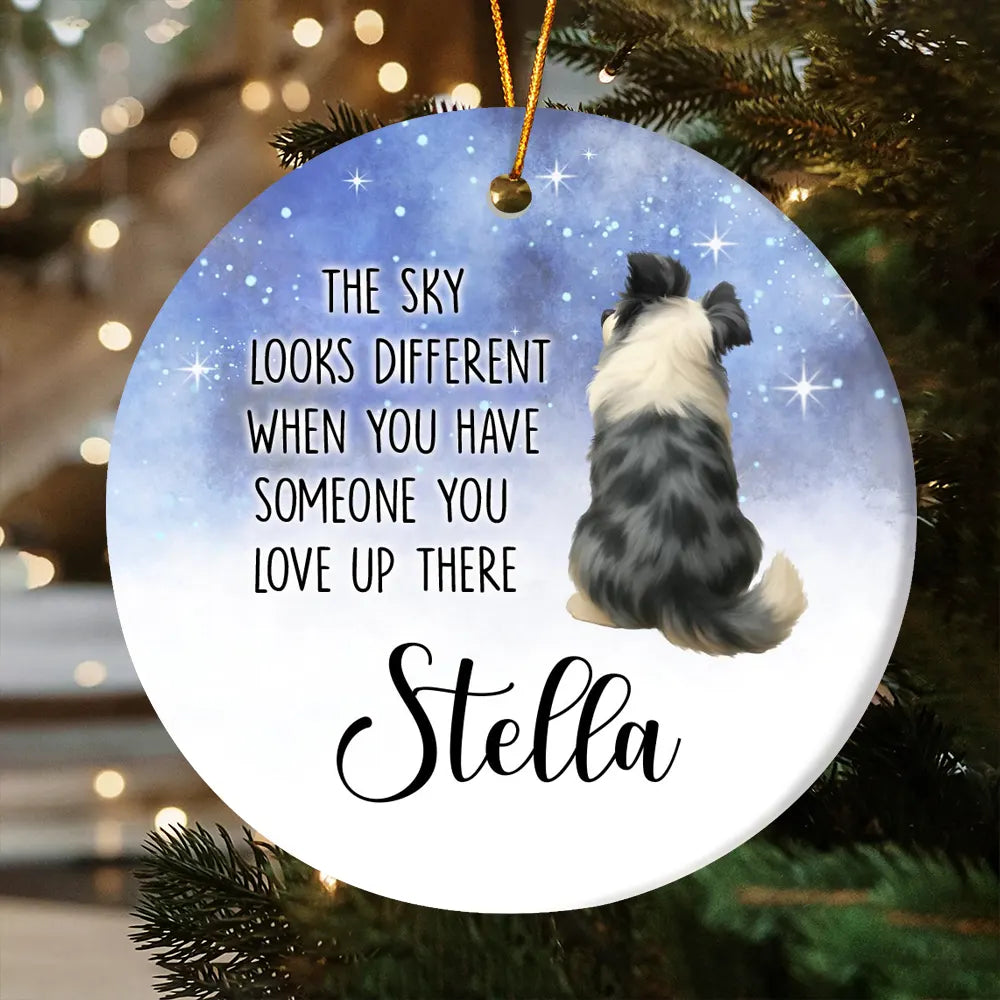 Brightest Star In The Sky - Dog Loss Memorial Gift - Personalized Ceramic Ornament