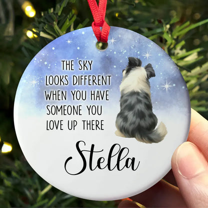 Brightest Star In The Sky - Dog Loss Memorial Gift - Personalized Ceramic Ornament