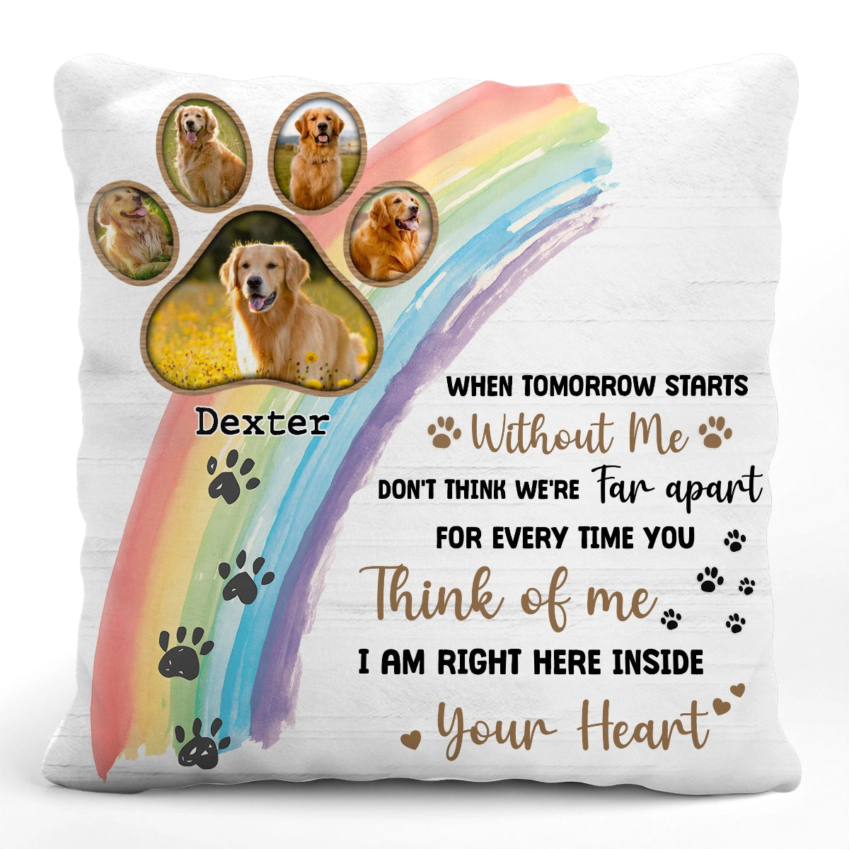 You Were My Favorite Hello & My Hardest Goodbye - Custom Photo Pet Memorial Gift - Personalized Pillow