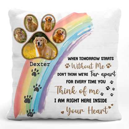 You Were My Favorite Hello & My Hardest Goodbye - Custom Photo Pet Memorial Gift - Personalized Pillow