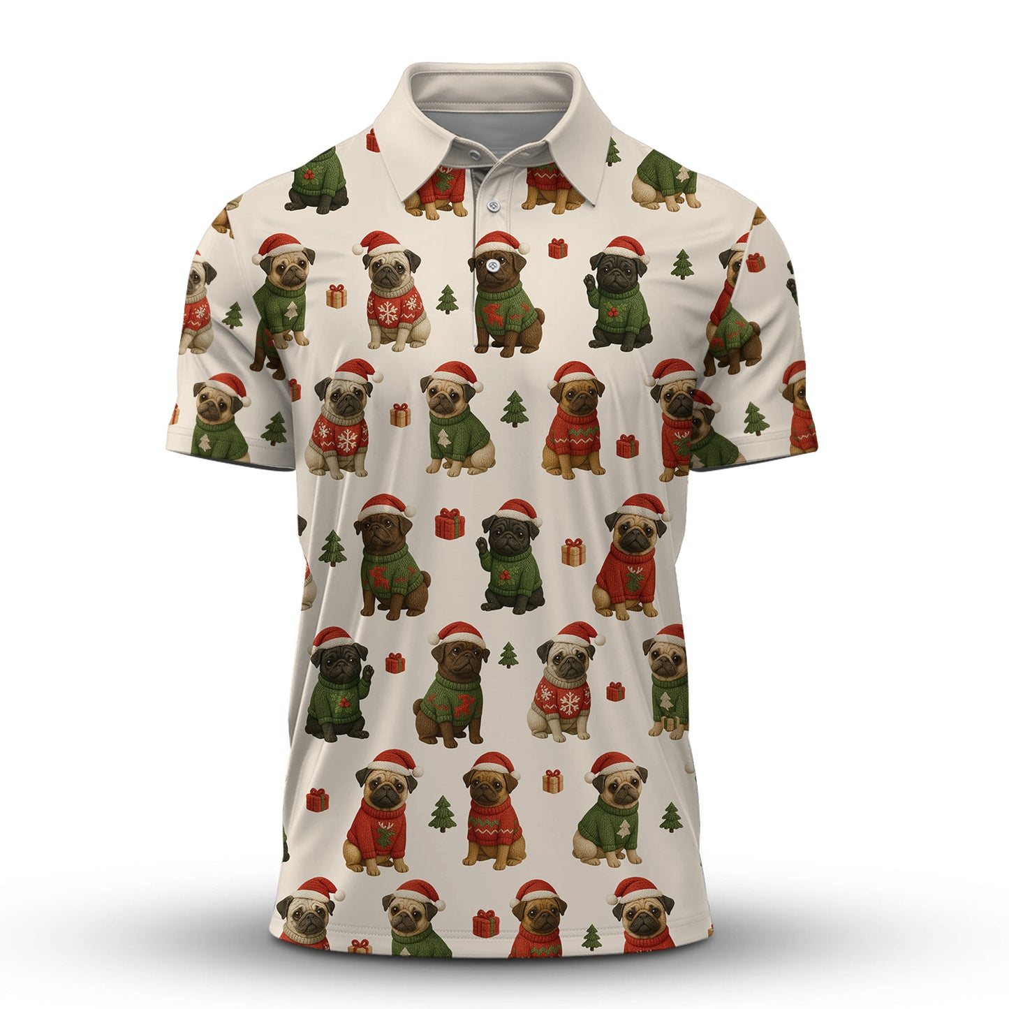 Funny Pug Pattern Shirts, Christmas Pug Shirt, Xmas Pug Hoodie For Dog Lover