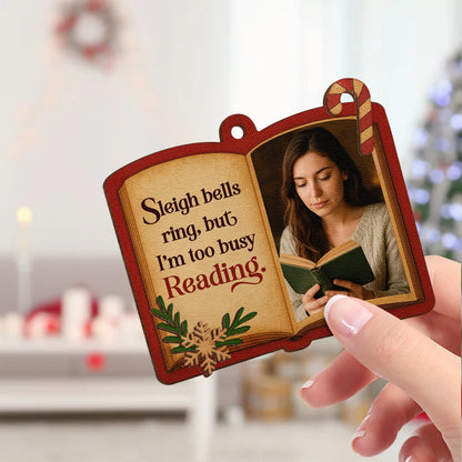 Personalized 2-Layer Wooden Friends Ornament - Custom Photo Book Shape Reading Gift Decoration MKweb3