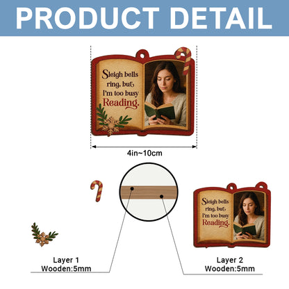 Personalized 2-Layer Wooden Friends Ornament - Custom Photo Book Shape Reading Gift Decoration MKweb5