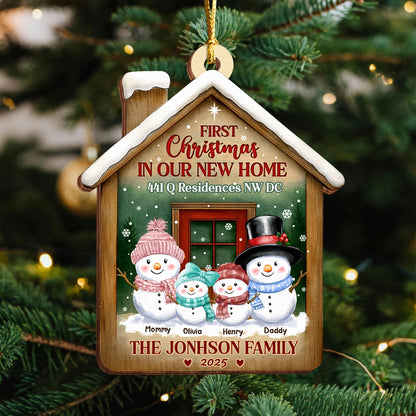Personalized 2-Layer Wooden Ornament - Our New Home 2025 - First Christmas UWOCPD-HN34-TT46web1