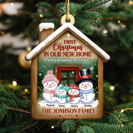 Personalized 2-Layer Wooden Ornament - Our New Home 2025 - First Christmas UWOCPD-HN34-TT46web1