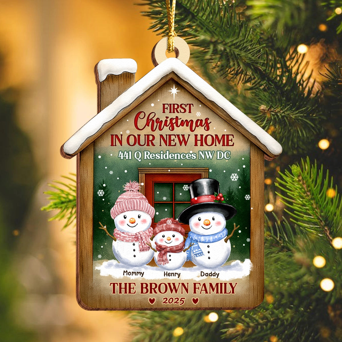Personalized 2-Layer Wooden Ornament - Our New Home 2025 - First Christmas UWOCPD-HN34-TT46web4