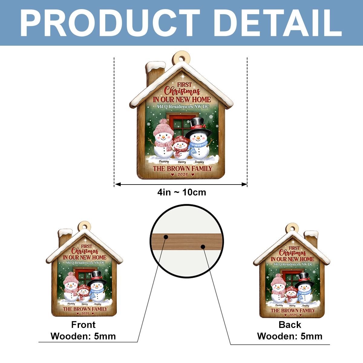 Personalized 2-Layer Wooden Ornament - Our New Home 2025 - First Christmas UWOCPD-HN34-TT46web5