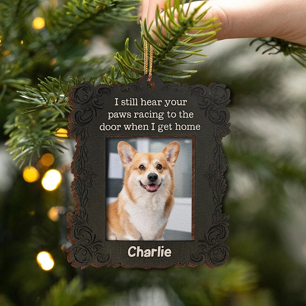 Personalized 2-Layer Wooden Pet Memorial Ornament With Photo - Custom Dog Or Cat Remembrance Gift UWOCP2A-HN29-HN19080418web1