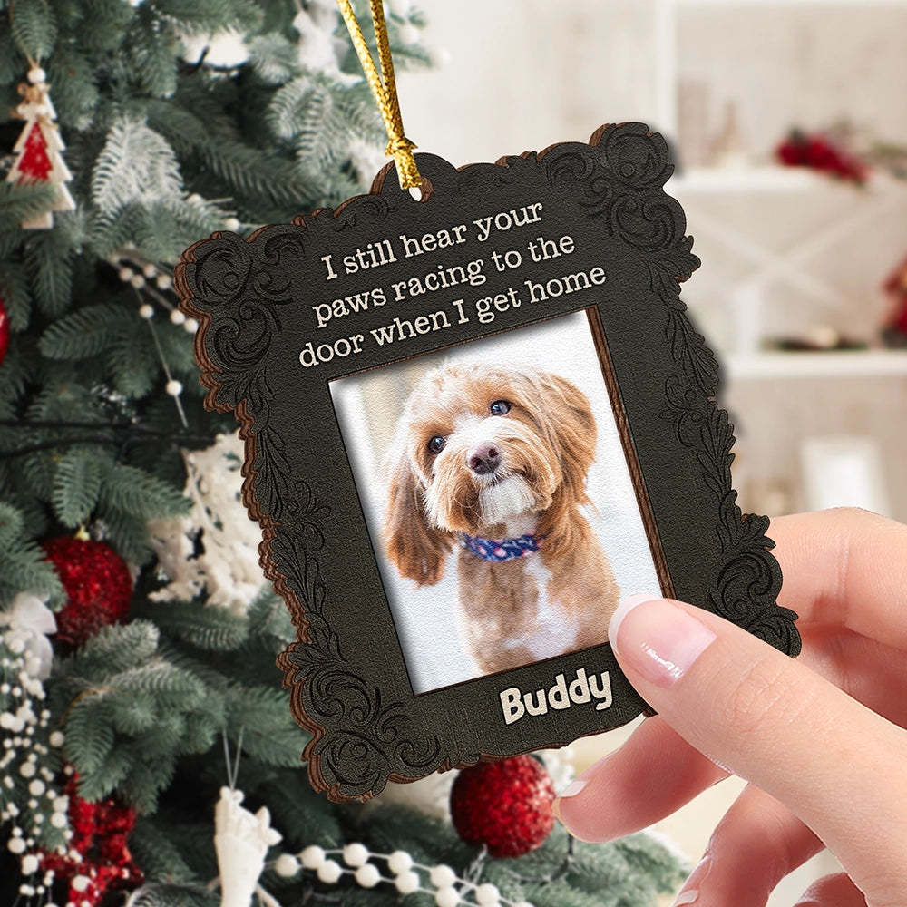 Personalized 2-Layer Wooden Pet Memorial Ornament With Photo - Custom Dog Or Cat Remembrance Gift UWOCP2A-HN29-HN19080418web3
