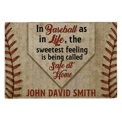 Personalized Baseball Doormat - Safe at Home Quote Custom Name Welcome Mat-DM-NM42-HN18080651-web-5